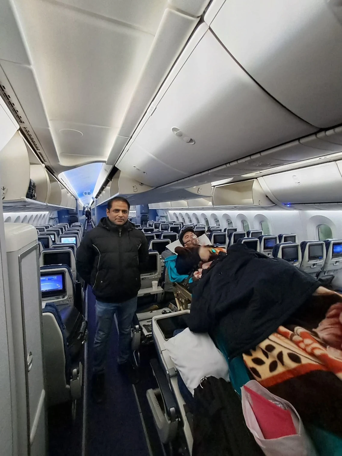 international medical escort services commercial airline stretcher to Uzbekistan